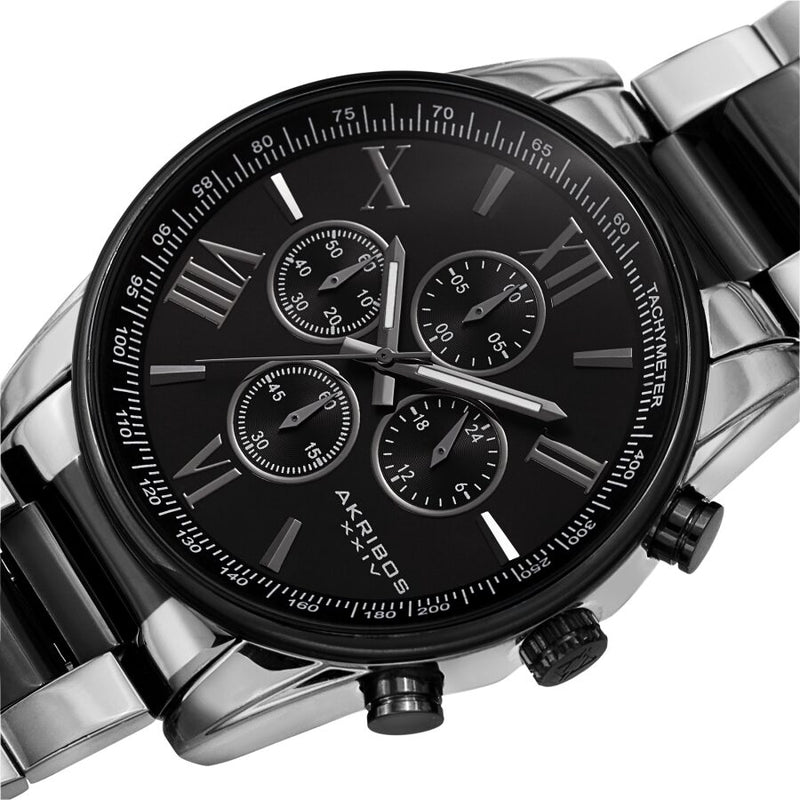 Akribos XXIV Chronograph Quartz Black Dial Men's Watch #AK1072TTB - Watches of America #2