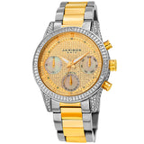 Akribos XXIV Diamond Gold Dial Two-tone Men's Watch #AK1038TTG - Watches of America