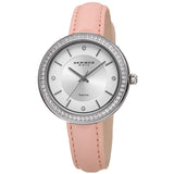 Akribos XXIV Quartz Diamond Crystal White Dial Ladies Watch #AK1067PK - Watches of America