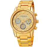 Akribos XXIV Quartz Diamond Gold Dial Men's Watch #AK1040YG - Watches of America