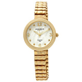 Akribos XXIV Mother of Pearl Dial Yellow Gold-tone Ladies Watch #AK765YG - Watches of America