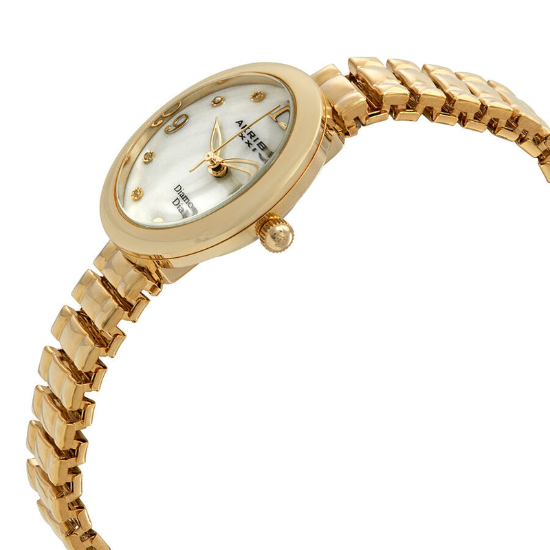 Akribos XXIV Mother of Pearl Dial Yellow Gold-tone Ladies Watch #AK765YG - Watches of America #2