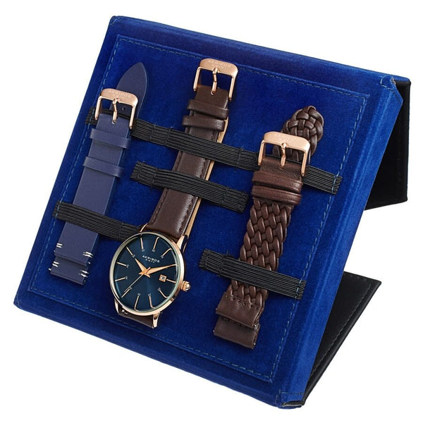 Akribos XXIV Quartz Blue Dial Men's Watch #AK1104RGBU-S - Watches of America