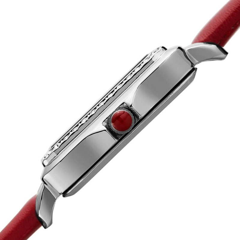 Akribos XXIV Quartz Diamond Red Dial Ladies Watch #AK1106RD - Watches of America #3