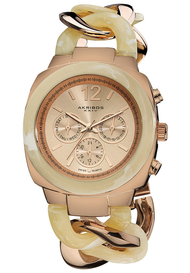 Akribos XXIV Rose Gold-Tone Ladies Watch #AK641RG - Watches of America