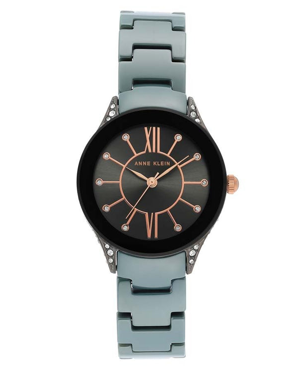 Anne Klein Gunmetal Dial Ladies Watch #2389GYLB - Watches of America