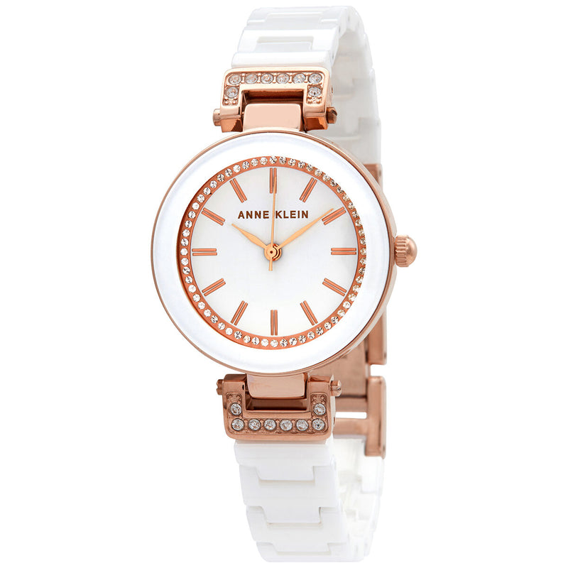 Anne Klein Quartz White Dial Ladies Watch #AK/3480RGWT - Watches of America