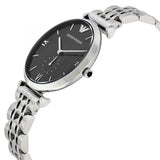 Emporio Armani Retro Black Dial Silver Men's Watch AR1676 - Watches of America #2