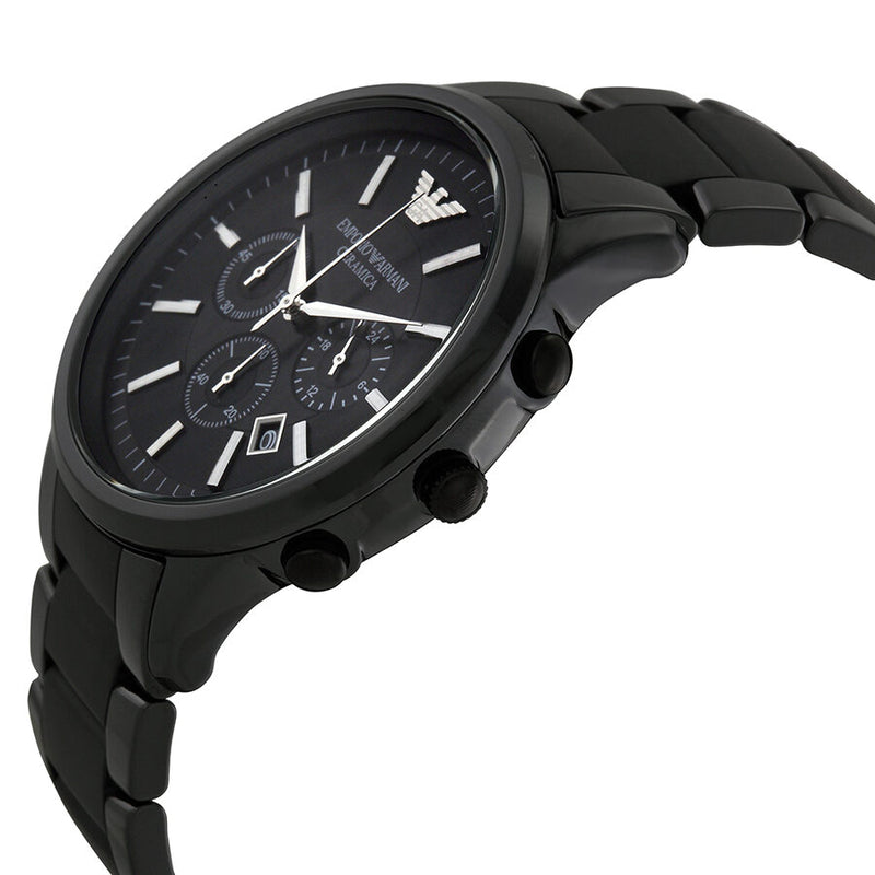 Emporio Armani Ceramica Chronograph Black Dial Men's Watch AR1451 - Watches of America #2