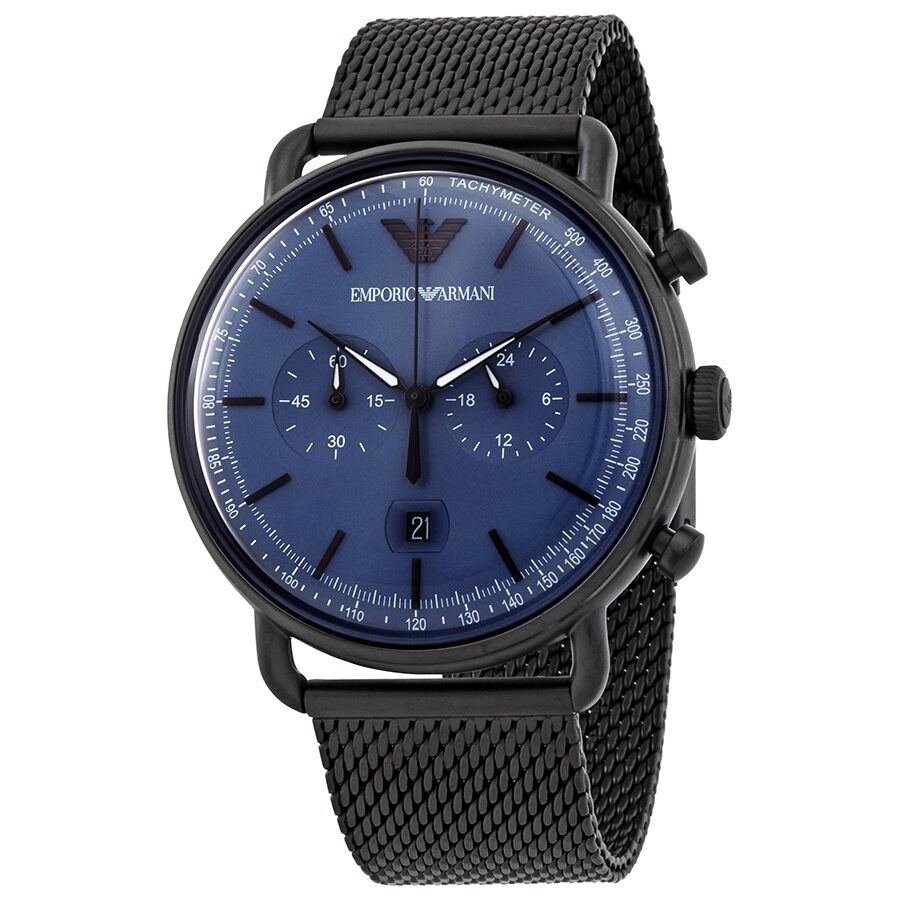 Reloj Emporio Armani Renato de cuarzo con esfera azul para hombre AR11 Watches of America