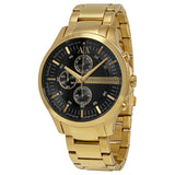 Armani exchange black and gold mens watch hotsell