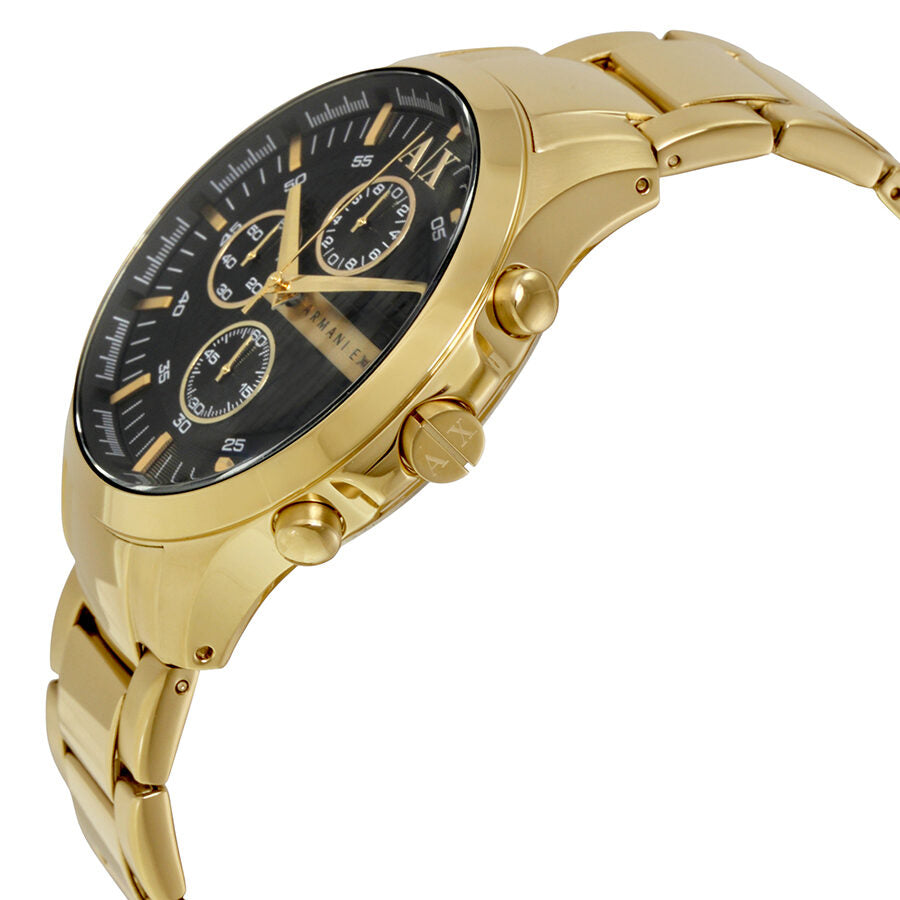 Armani Exchange Reloj Unisex Cron grafo Chapado en Oro con Esfera