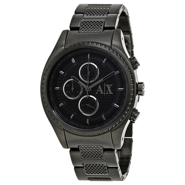 Armani Exchange Chronograph Black Dial Black Ion-plated Men's Watch AX1605 - Watches of America