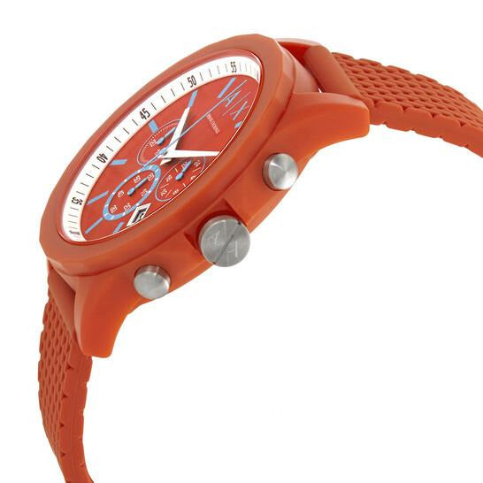 Armani Exchange Reloj cronógrafo de cuarzo con esfera naranja AX1347