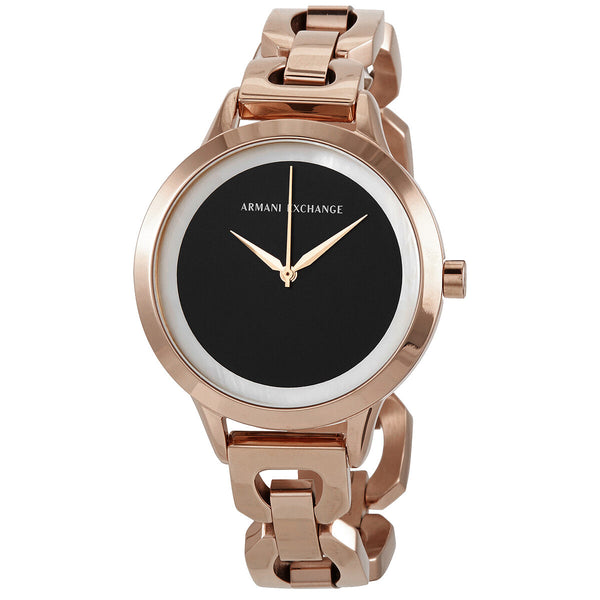Armani Exchange Quartz Black Dial Ladies Watch #AX5613 - Watches of America