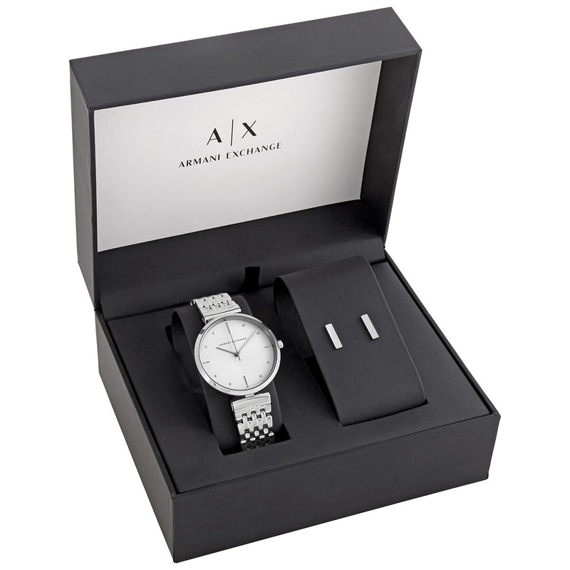 Armani Exchange Zoe Quartz White Dial Ladies Watch #AX7117 - Watches of America #4