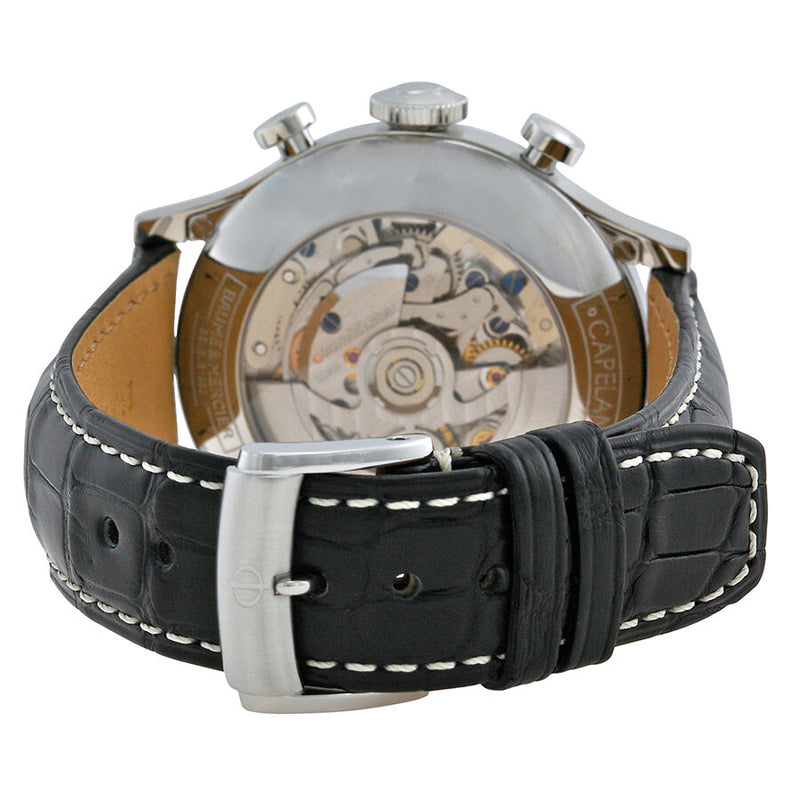 Baume and Mercier Capeland Flyback Chronograph Grey and Silver Dial Leather Men's Watch #10086 - Watches of America #3