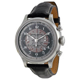 Baume and Mercier Capeland Flyback Chronograph Grey and Silver Dial Leather Men's Watch #10086 - Watches of America