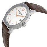 Baume and Mercier Classima Silver Dial Brown Leather Ladies Watch #10147 - Watches of America #2