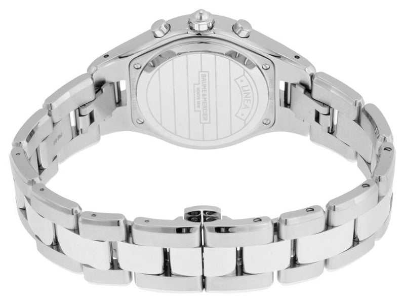 Baume and Mercier Linea Chronograph Mother of Pearl Dial Ladies Watch #10012 - Watches of America #3