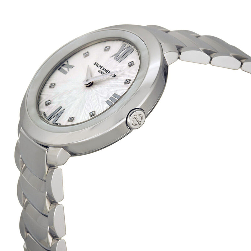 Baume et Mercier Promesse Madre de Pearl Dial Diamante 34 mm Reloj