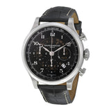 Baume et Mercier Capeland Chronograph Black Dial Black Leather Men's Watch #M0A10168 - Watches of America