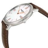 Baume et Mercier Classima Silver Dial Brown Leather Strap Men's Watch #10131 - Watches of America #2