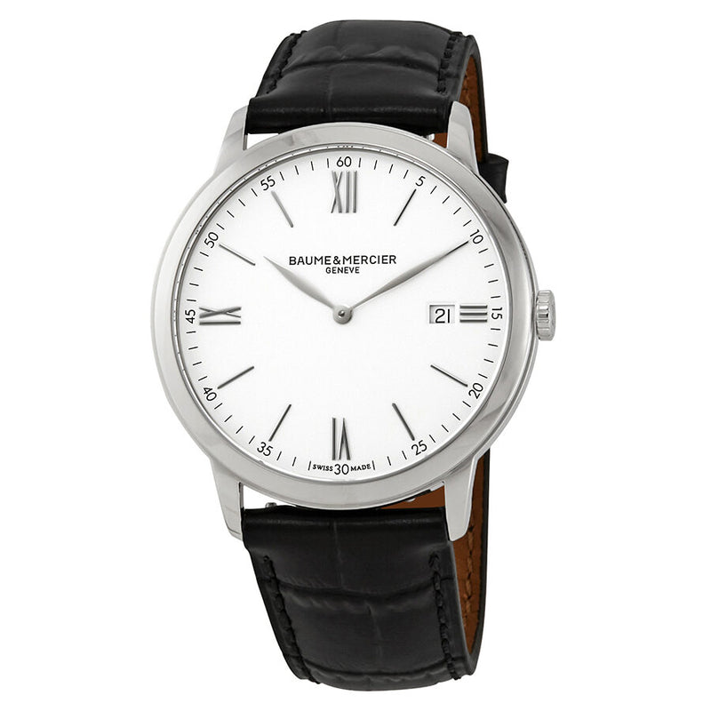 Baume et Mercier Classima White Dial 40mm Men's Watch #10323 - Watches of America