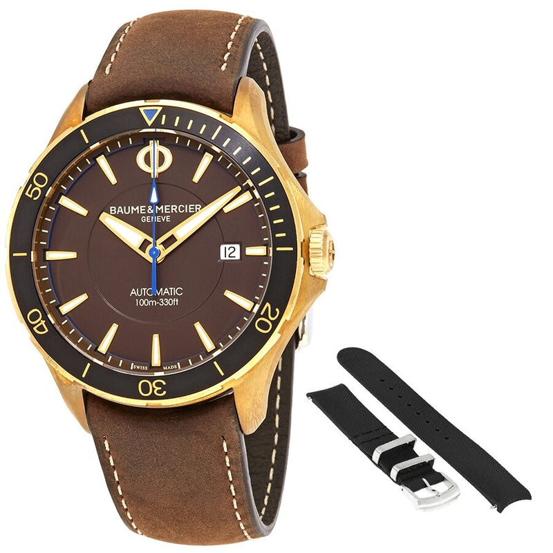 Baume et Mercier Clifton Club Automatic Brown Dial Men's Watch #10501 - Watches of America
