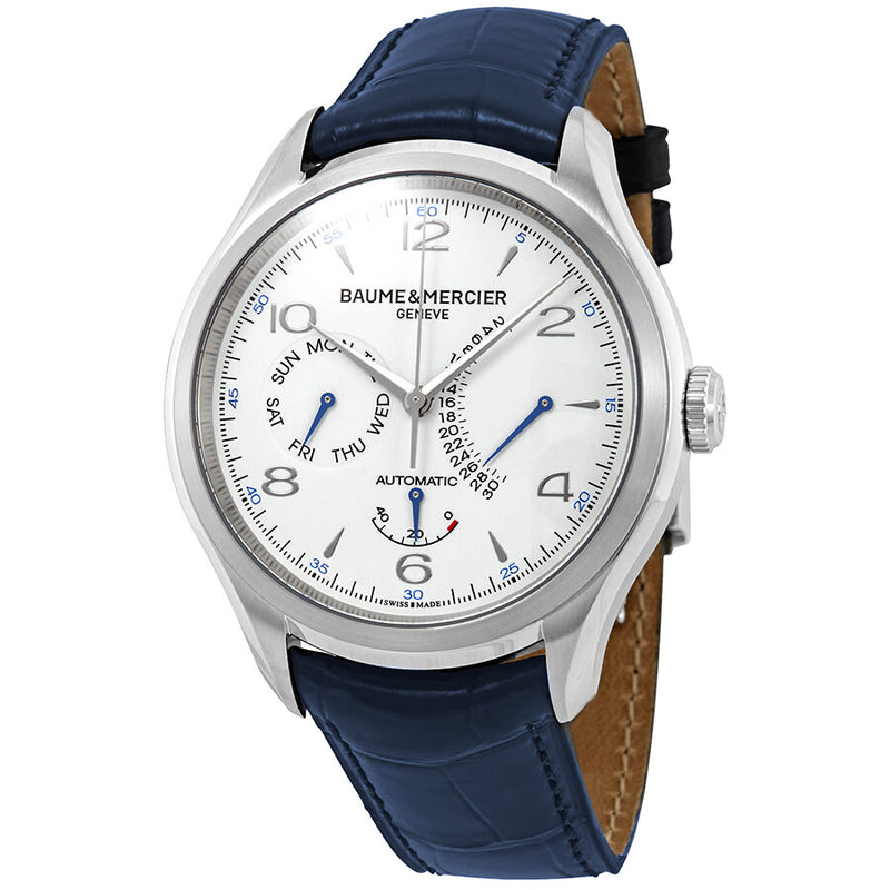 Baume et Mercier Clifton Retrograde Automatic White Dial Men's Watch #10449 - Watches of America