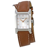 Baume et Mercier Hampton Silver Dial Leather Strap Ladies Watch #10110 - Watches of America