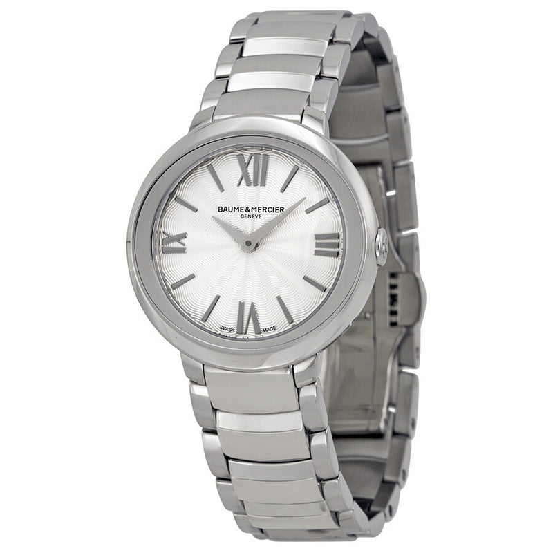 Baume Et Mercier Promesse Silver Dial Stainless Steel Ladies Watch #10157 - Watches of America