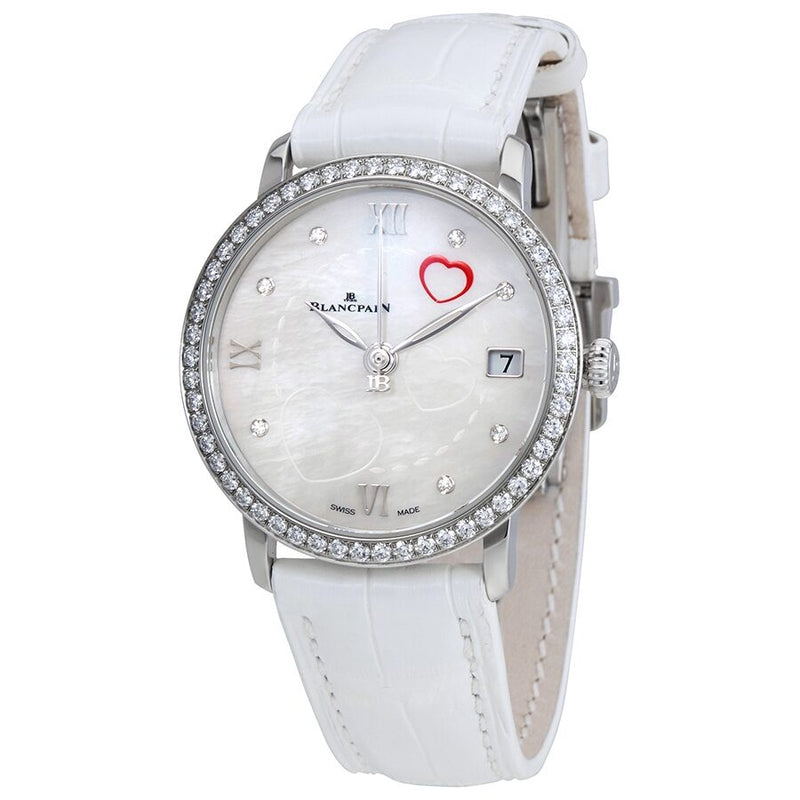 Blancpain Saint Valentin Automatic Mother of Pearl Diamond Ladies Watch #6604-4654-55B - Watches of America #2