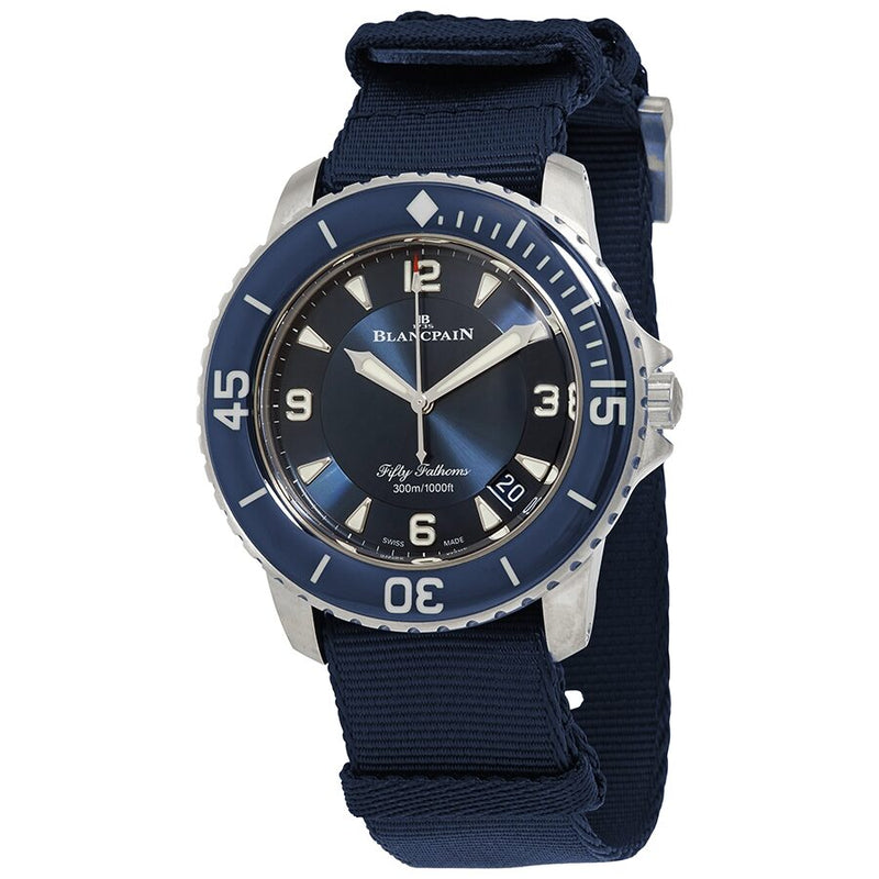 Blancpain Fifty Fathoms Automatic Blue Dial Men's Watch #5015-12B40-NAOA - Watches of America