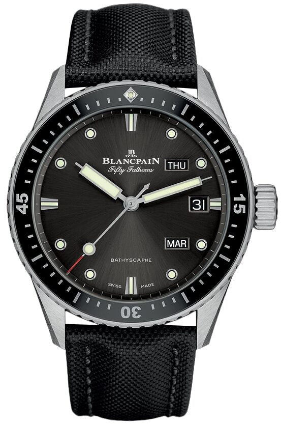 Blancpain Fifty Fathoms Bathyscaphe Annual Calender Automatic Meteor Grey Dial Men's Watch #5071-1110-B52A - Watches of America