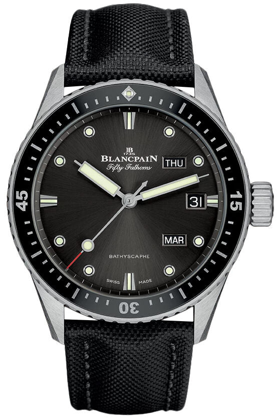 Blancpain Fifty Fathoms Bathyscaphe Annual Calender Automatic Meteor Grey Dial Men's Watch #5071-1110-B52A - Watches of America #2