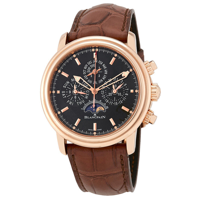 Blancpain Leman Perpetual 18kt Rose Gold Flyback Chrono Automatic Men's Watch #2685F-3630-53B - Watches of America