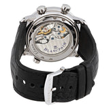 Blancpain Leman Reveil GMT Silver Dial 18kt White Gold Black Leather Men's Watch #2841-1542-53B - Watches of America #3