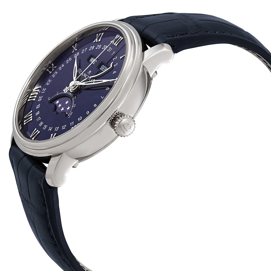 Blancpain Villeret Blue Lacquered Flinque Dial Automatic Blue