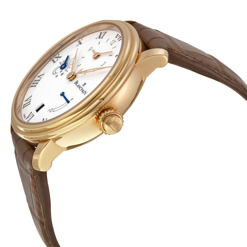 Blancpain Villeret Half Timezone Automatic White Dial 18kt Rose Gold Men's Watch #6661-3631-55B - Watches of America #2