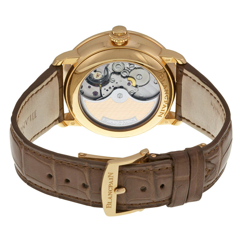 Blancpain Villeret Half Timezone Automatic White Dial 18kt Rose Gold Men's Watch #6661-3631-55B - Watches of America #3