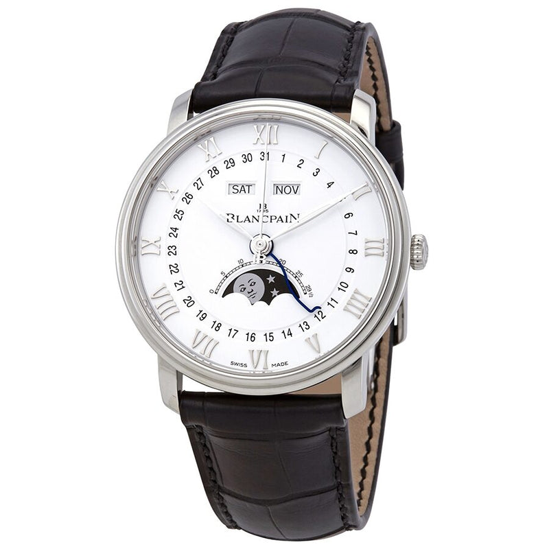 Blancpain Villeret Moonphase Automatic White Dial Men's Watch #6654-1127-55B - Watches of America