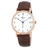 Breguet Classique Automatic White Dial Brown Leather Men's Watch #5177BR/29/9V6 - Watches of America