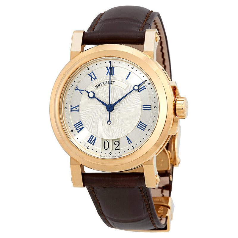 Breguet Marine Silver Dial Leather Men's Watch #5817BA/12/9V8 - Watches of America