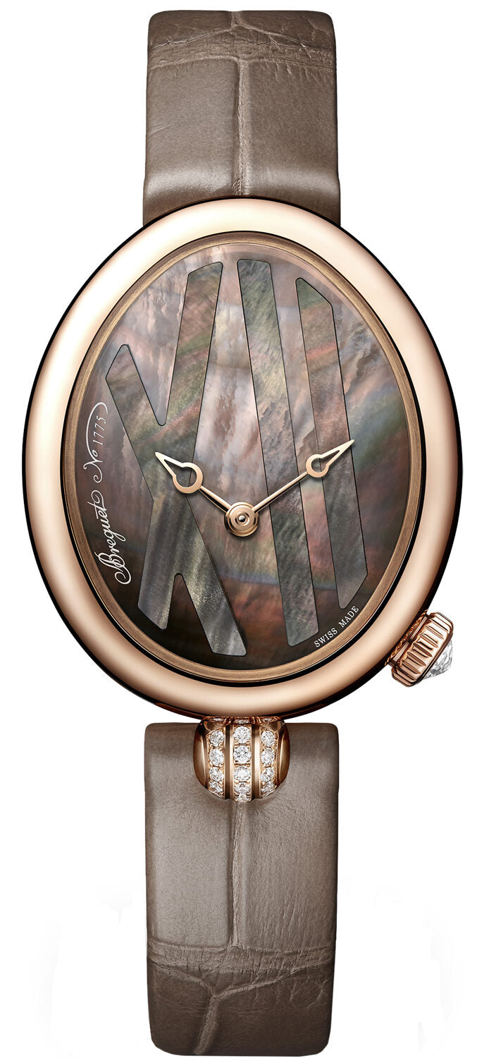 Breguet Rein De Naples Automatic Tahitian Black Mother of Pearl Dial Ladies Watch #9808BR/5T/922/0D00 - Watches of America