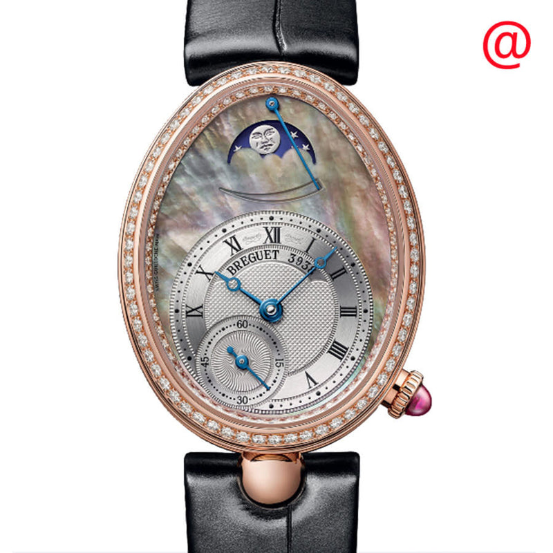 Breguet Reine de Naples Automatic Diamond Silver Dial Ladies Watch #8908BR/5T/964D00D - Watches of America