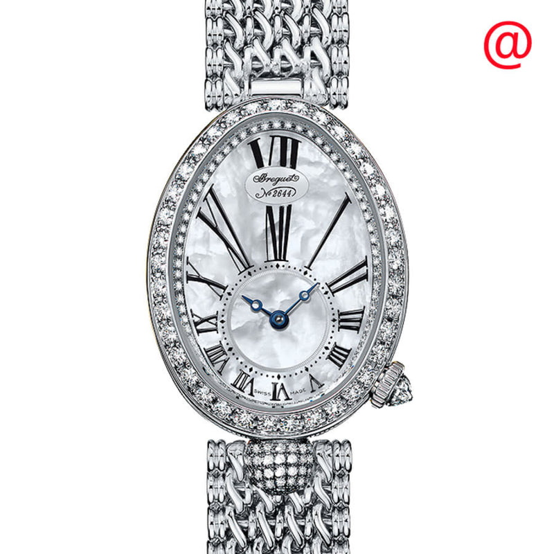 Breguet Reine de Naples Mother of Pearl 18kt White Gold Ladies Watch 8928BB51J20DD00#8928BB/51/J20.DD00 - Watches of America