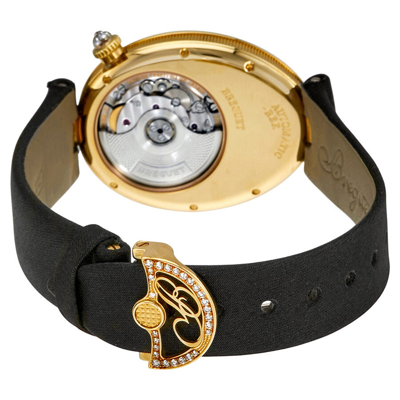 Breguet Reine de Naples Mother of Pearl 18kt Yellow Gold Black Satin Diamond Ladies Watch 8918BA58864D00D#8918BA/58/864.D00D - Watches of America #3