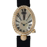 Breguet Reine de Naples Mother of Pearl Dial 18kt Yellow Gold Black Satin Diamond Ladies Watch 8928BA51844DD0D#8928BA/51/844.DD0D - Watches of America