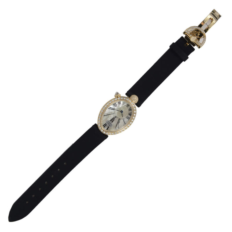 Breguet Reine de Naples Mother of Pearl Dial 18kt Yellow Gold Black Satin Diamond Ladies Watch 8928BA51844DD0D#8928BA/51/844.DD0D - Watches of America #3